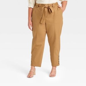Women’s Plus Size Button Hem Ankle Length Pants - Who What Wear